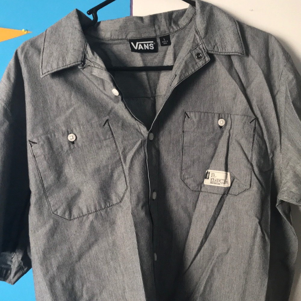 Vans short sleeve button down shirt